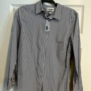 NWT black & white stripe J.Crew Button Down Shirt